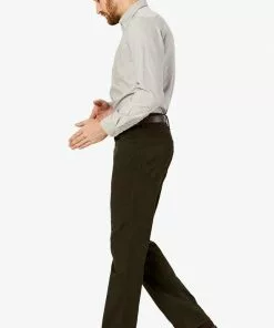 34 Heritage Bottoms Charisma Relaxed Straight Pants (Dark Green Twill)