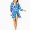 Lilly Pulitzer Natalie Coverup (Seasalt Blue) 2 Lilly Pulitzer Natalie Coverup (Seasalt Blue)