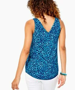 Lilly Pulitzer Florin Sleeveless V-Neck (My Favorite Spot) Tops