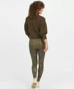 SPANX Faux Leather Croc Shine Legging (DKNOL)