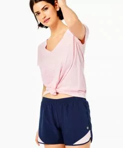 Lilly Pulitzer Luxletic 4" Ocean Trail Short (Low Tide Navy) Bottoms