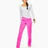 Lilly Pulitzer Dorsey Velour Pant (Plumeria Pink) Bottoms
