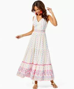 Lilly Pulitzer Charleen Maxi Dress (Tropical Dot Clip) Dresses