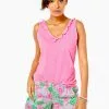 Lilly Pulitzer Gigi Ruffle Tank Top (Pink Shandy)