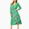Lilly Pulitzer Dresses Cristiana Stretch Lileeze Midi Dress (Brewsters)