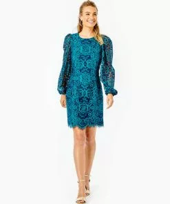 Lilly Pulitzer Georgi Dress (Valencia Teal) Dresses