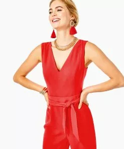 Lilly Pulitzer Jannah Jumpsuit (Ruby Red)
