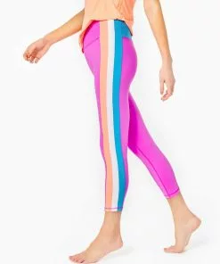 Lilly Pulitzer UPF 50+ Luxletic 24" Weekender High-Rise Midi Legging (Amethyst) Bottoms