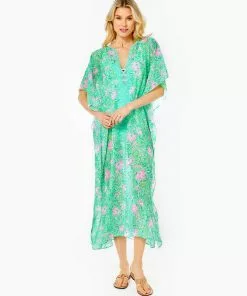 Lilly Pulitzer Cuca Maxi Caftan Cover-Up (Oh Diamond Girl)
