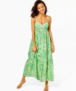 Lilly Pulitzer Heidi Cotton Maxi Dress (Mandevilla Baby Fins & Flippers) Dresses