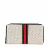 Haute Shore Accessories Cash Roma Wallet (Beige Coated/Olive Red & Black Stripes)