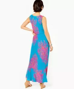 Lilly Pulitzer Moana Maxi Dress (Turquoise Oasis) Dresses
