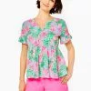 Lilly Pulitzer Jodee Swing Top (Surf Blue So Shellegant)