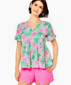 Lilly Pulitzer Jodee Swing Top (Surf Blue So Shellegant)