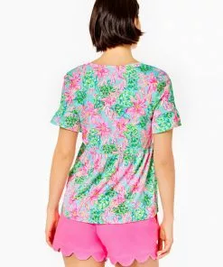 Lilly Pulitzer Jodee Swing Top (Surf Blue So Shellegant)