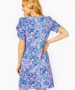 Lilly Pulitzer Haydn Short Sleeve Dress (High Tides Good Vibes)