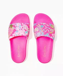 Lilly Pulitzer Cabana Slides (Shell Me Something Good)