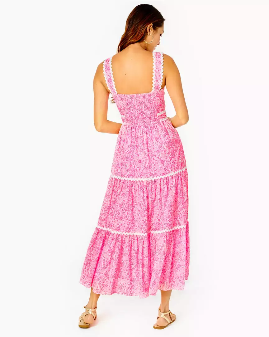 Lilly Pulitzer Dresses Pollie Cotton Midi Dress (Pink Shandy)