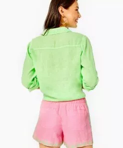 Lilly Pulitzer Bottoms Laryn Linen 4" Short (Pink Shandy)