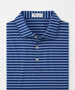 Peter Millar Tops Cyrus Performance Jersey Polo (Sport Navy)