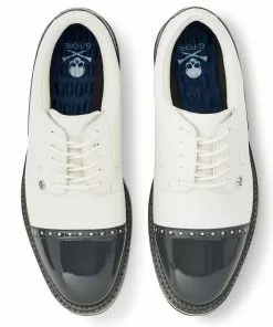 G/Fore Shoes Cap Toe Gallivanter (Snow/Charcoal)