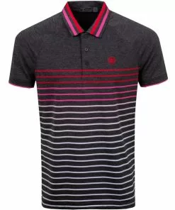 G/Fore Tops Variegated Raglan Stripe Polo (CHGR)