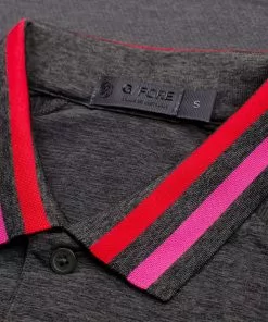 G/Fore Tops Variegated Raglan Stripe Polo (CHGR) 7 G/Fore Tops Variegated Raglan Stripe Polo (CHGR)