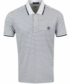 G/Fore Tops Perforated Stripe Polo