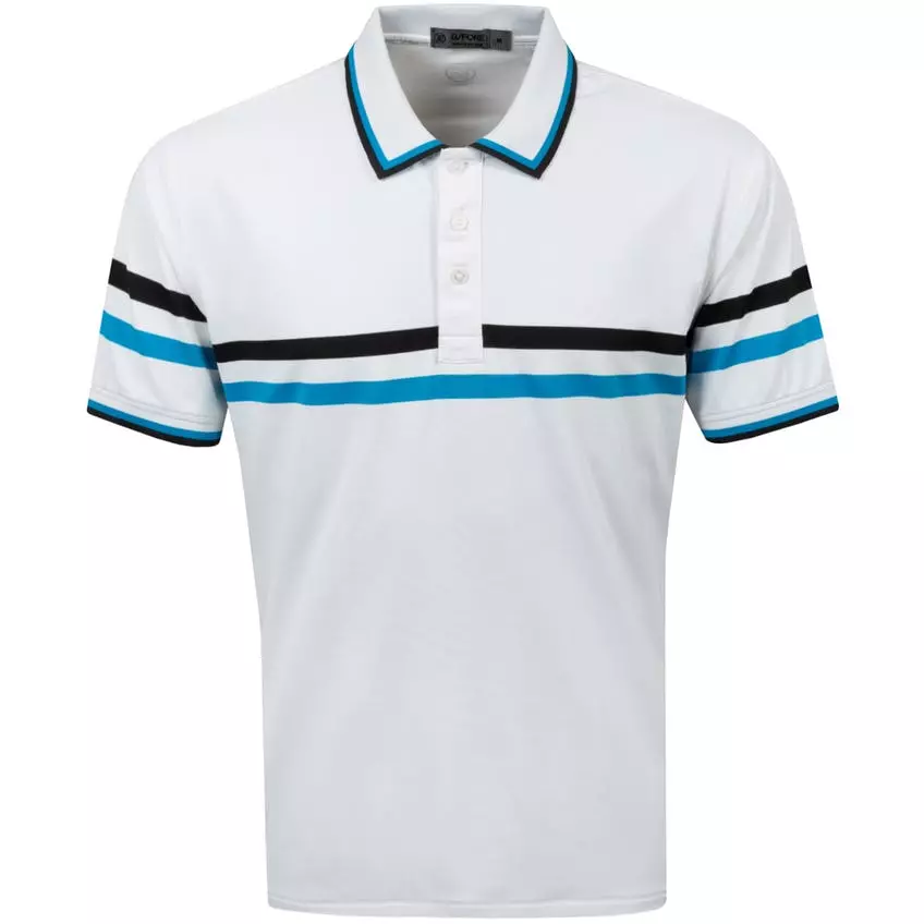 G/Fore Tops Liberty Stripe Polo (Snow) 3 G/Fore Tops Liberty Stripe Polo (Snow)