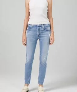 Citizens Of Humanity Ella Mid Ride Slim Crop (Carmine)