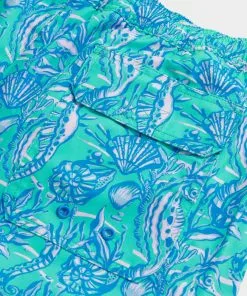 Vineyard Vines 7" Printed Chappy Trunks (Seahorse Aqua) Swim