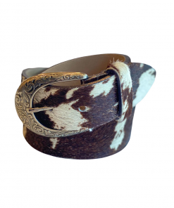 Only Options Cow Print With Silver Buckle Belt Accessories