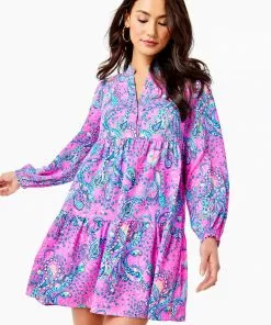 Lilly Pulitzer Winona Stretch Dress (Plumeria Pink Strut Your Stuff)