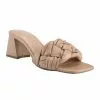 Marc Fisher Cerita Block Heel Slip On Sandal (Natural) Shoes 1 Marc Fisher Cerita Block Heel Slip On Sandal (Natural) Shoes