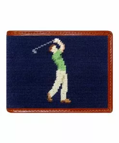 Smathers & Branson Accessories Mulligan Bifold Wallet (Dark Navy)