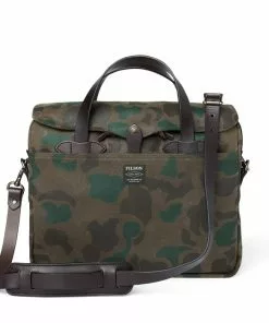 Filson Waxed Rugged Twill Original Briefcase (Dark Wax Shrub)