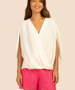 Trina Turk Tops Deep Well Top (Whitewash)