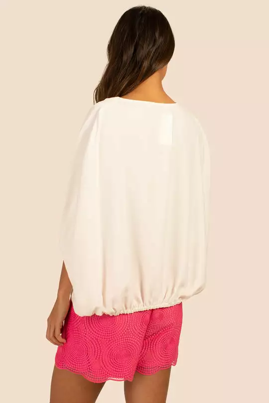 Trina Turk Tops Deep Well Top (Whitewash) 4 Trina Turk Tops Deep Well Top (Whitewash)