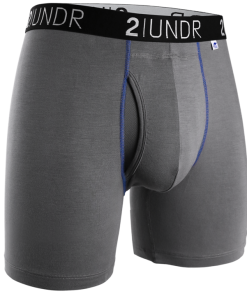 2under Swing Shift Boxer Brief (Grey/Blue) Bottoms
