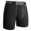 2under Swing Shift Boxer Brief (Black/Grey) Bottoms