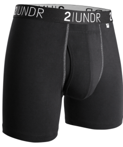 2under Swing Shift Boxer Brief (Black/Grey) Bottoms