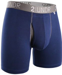 Bottoms 2under - Swing Shift Boxer Brief (Navy/Grey)