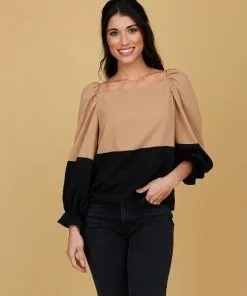 Crosby By Mollie Burch James Top (Porcini/Black)