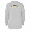 Coastal Cotton Light Grey SS Watercolor Fish Tee