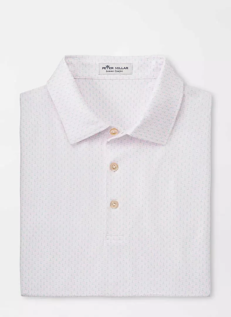 Peter Millar Martini Mrs. Performance Jersey Polo (White) 3 Peter Millar Martini Mrs. Performance Jersey Polo (White)