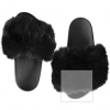 Fabulous Furs Fur Slides (Black) Gifts For Her