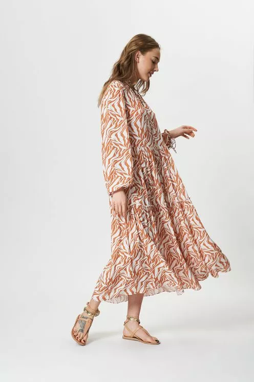 Fresha London Daphne Dress (Camel Zebra) 5 Fresha London Daphne Dress (Camel Zebra)