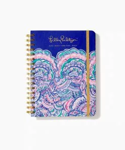 Lilly Pulitzer Large 17 Month Agenda (Blue Peri Happy As A Clam)