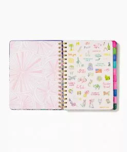 Lilly Pulitzer Large 17 Month Agenda (Blue Peri Happy As A Clam)
