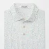 Peter Millar Half & Half Performance Jersey Polo (White) Tops